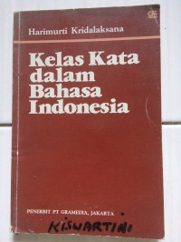 KELAS KATA DALAM BAHASA INDONESIA