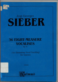 SIEBER : 36 Eight - Measure Vocalises